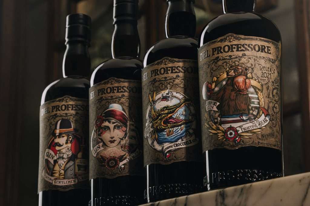 The Fighting Bear, il primo London Dry Gin firmato Del Professore, prodotto nel cuore verde d’Italia Del Professore The Fighting Bear London Dry Gin bottiglie gin 22