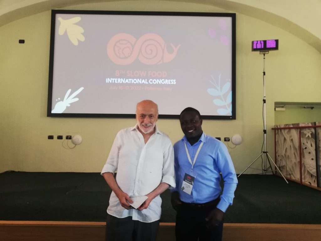 Carlo Petrini ed Edward Mukiibi